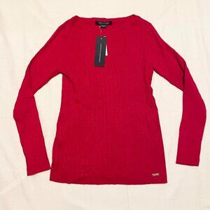 Tommy Hilfiger Womens Knit Sweater Size Small Red